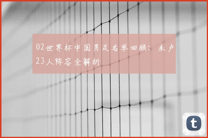02世界杯中国男足名单回顾：米卢23人阵容全解析