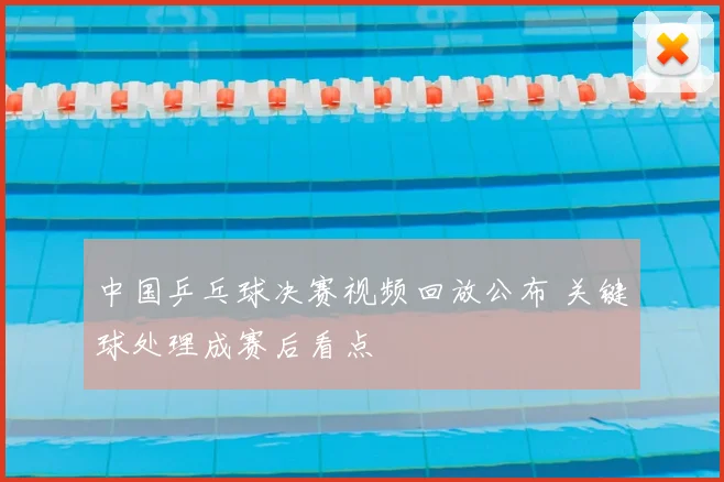 中国乒乓球决赛视频回放公布 关键球处理成赛后看点